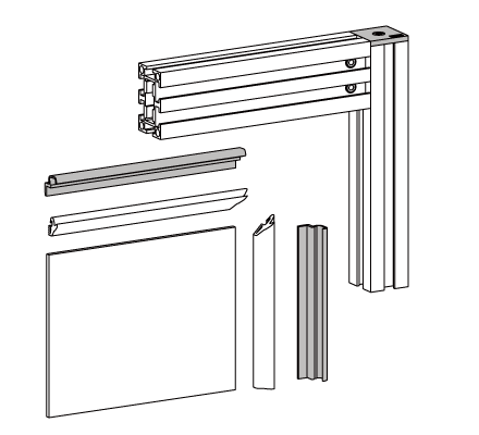 軽構造アルミフレーム接続サンプル