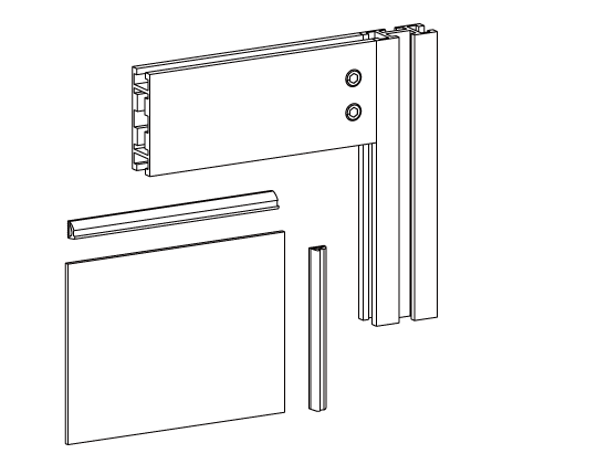 中構造アルミフレーム接続サンプル