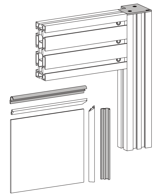 重構造アルミフレーム接続サンプル